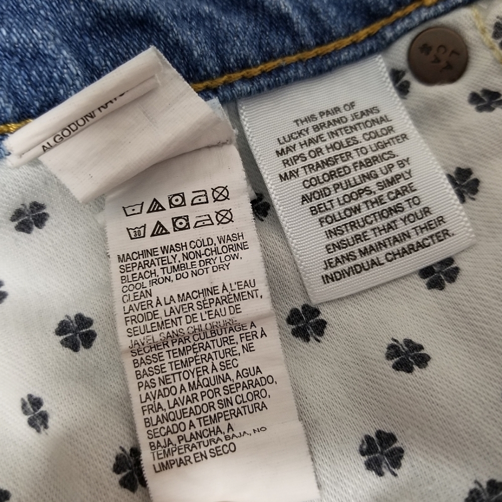 Lucky Brand Malibu Blue Denim Distressed Cut-off Jean Shorts 25 - Picture 10 of 14